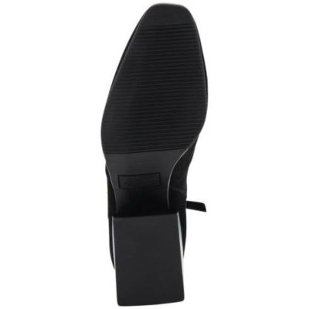 AQUA COLLEGE Womens Black Tora Round Toe Block Heel Heeled Boots 7.5 M - Picture 4 of 4